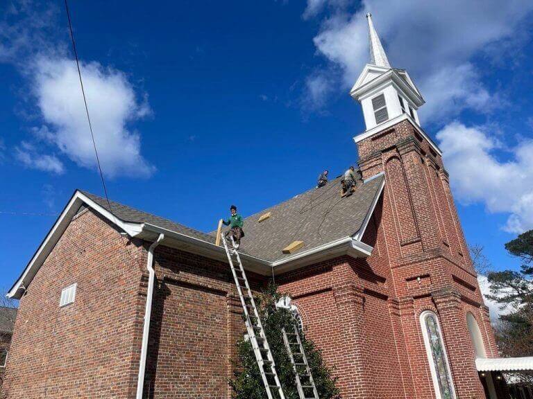 New Roof and Gutters Grand Junction TN Church