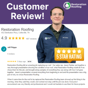Restoration Roofing Reaches 500 Google Reviews