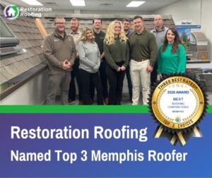Restoration Roofing Named a Top 3 Memphis Roofer for Five Consecutive Years
